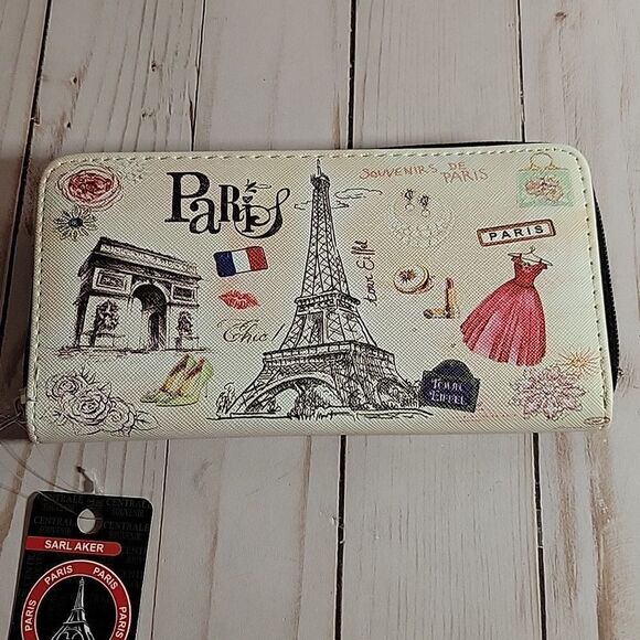 Sarl Aker Paris printed wallet NEW - Picture 1 of 6